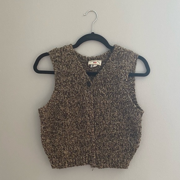 Vintage Tops - Vintage brown knit vest